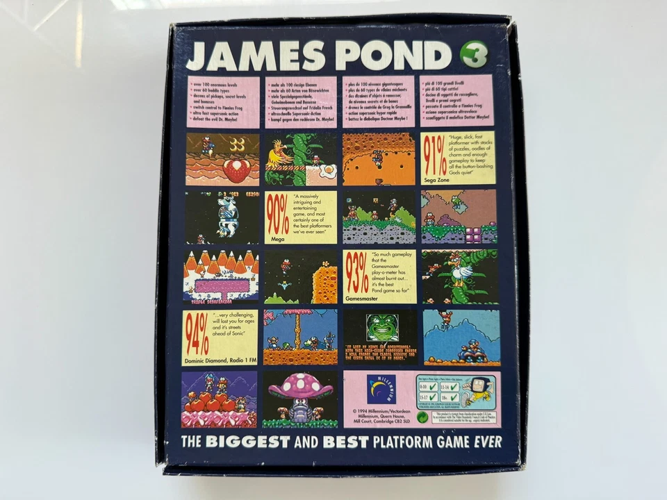 James Pond 3 Operation Starfish Amiga CD32 Big Box - UK PAL VGC CIB - Tracked - Image 4 of 4
