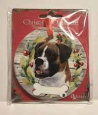 NEW Ceramic Boxer Dog Ornament Customizable Christmas Xmas Holiday