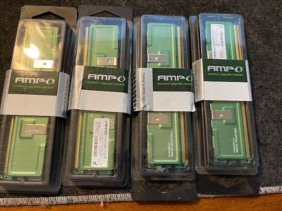 4GB 4x1GB Wintec AMPO DDR2-667 PC2-5300 RAM Kit w/HEATSPREADERS 3AMD2667-1G2-R