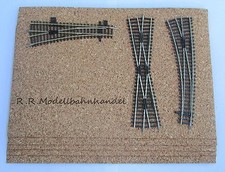 5 Stück 20x30 2mm Kork Weichen Bettung Unterlage der Spur Z- N- TT- HO  