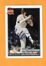Lee Guetterman New York Yankees AUTO Signed 1991 Topps Liberty Flames 1X