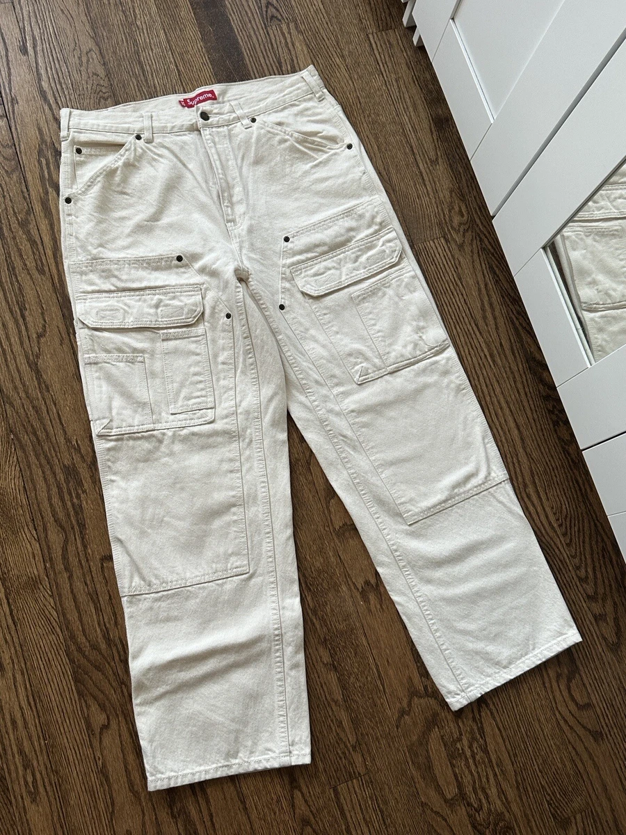 Supreme Double Knee Denim Utility Pant In Natural Size 32 | eBay
