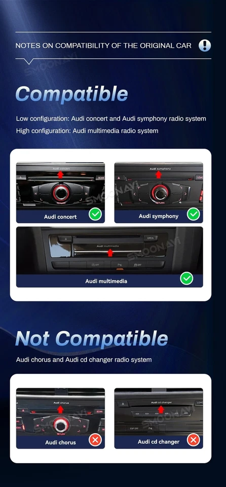 Wireless Carplay Android 14 64GB DAB Autoradio Für Audi A4/A5/B8/S4/S5 2009-2012 - Bild 3 von 4