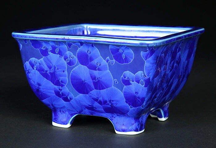 蓝色陶瓷方形植物篮子、花盆、窗口框碟| eBay