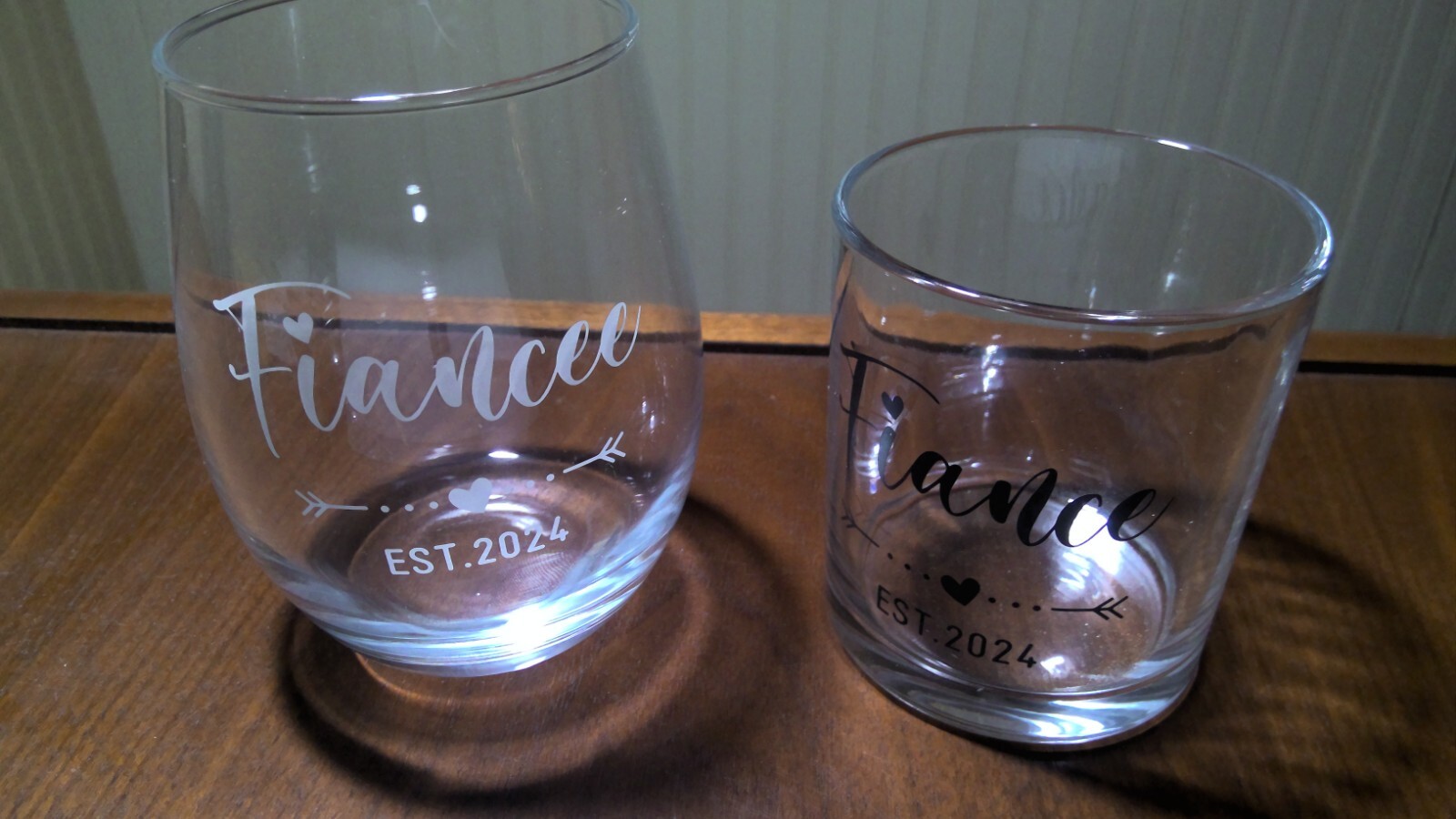 His and Hers Wine and Whisky Glass Set for Engagement-image
