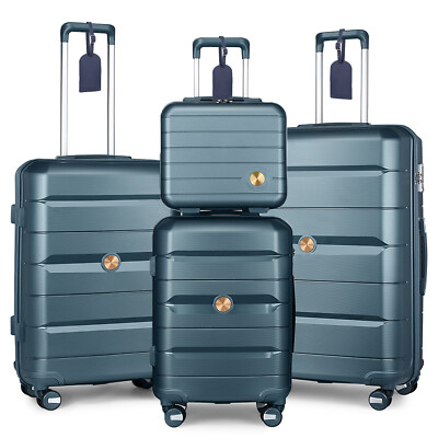 20''24''28'' Trolley Case 3-Piece Hardside Lightweight Spinner Luggage Bag Set TSA