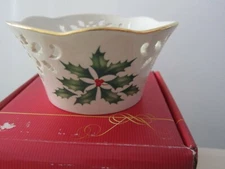 NEW LENOX AMERICAN BY DESIGN HOLIDAY PIERCED SMALL BOWL IN BOX