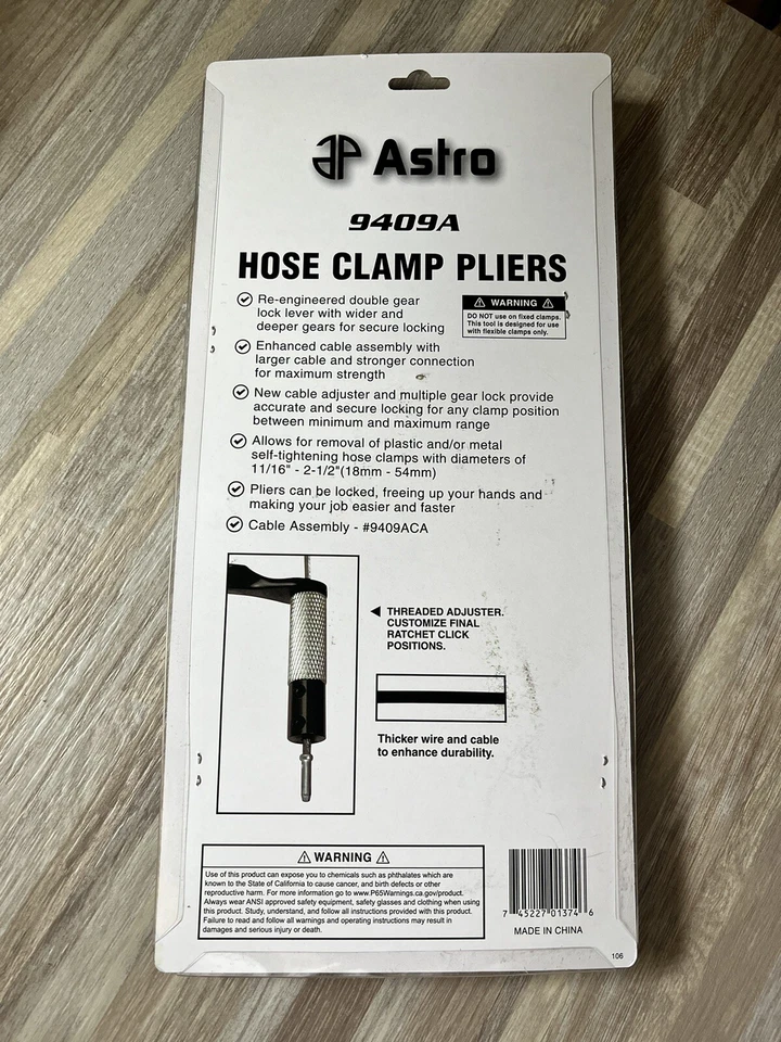 NEW Astro Pneumatic 9409A Hose Clamp Pliers - Image 2 of 2