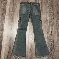 29x32 RSQ Cargo Jeans Denim Boot Cut Medium Blue Wash Zipper Pockets