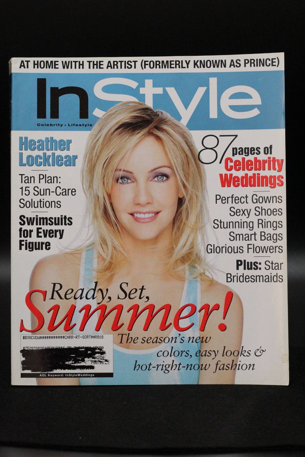 InStyle May 2000 Heather Locklear Cover Prince Wedding Fashions In Style FN