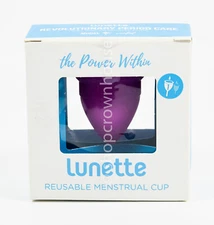 LUNETTE Reusable Menstrual Cup MODEL 1 Light to Normal Flow VIOLET nib