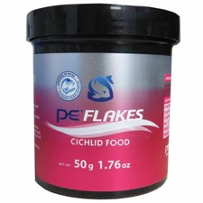PISCINE ENERGETICS PE FLAKES 50 GM MYSIS FRESHWATER CICHLID FISH FOOD 09/2024