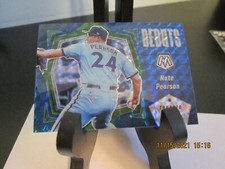 NATE PEARSON 2021 PANINI MOSAIC DEBUTS BLUE PRIZM CARD #PD9  FREE FAST SHIPPING