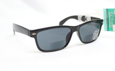 Foster Grant E-Z Reader Black BiFocal SunReaders 100%UV CANNON BLK Chs Diopter