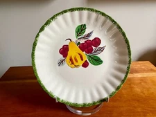 Southern Potteries Blue Ridge County Fair Hand Painted Plate, Pear and Cherries