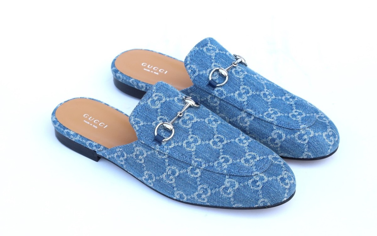 Gucci Princetown GG Womens Slippers Size 40-US 10 Mules