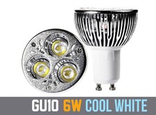 4x 6W GU10 LED Coloured Dimmable Spot Light Bulbs, Red Green Blue 3000K 6000K