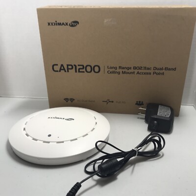 EDIMAX CAP1200 2 x 2 AC Dual-Band Ceiling-Mount PoE Access Point