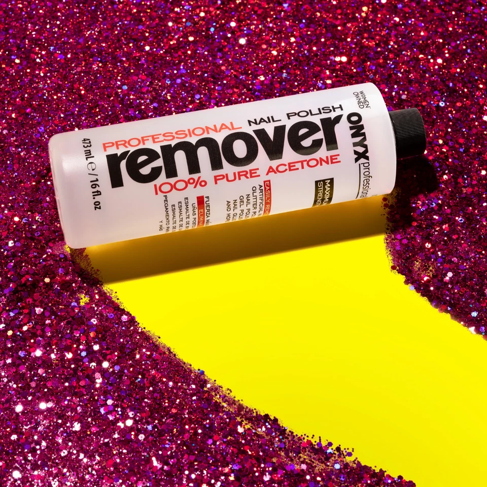 (Paquete de 3) Removedor de esmalte de uñas Onyx Professional 100 % acetona pura, 16 fl oz Foto 3 de 4