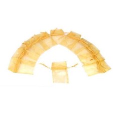 Yellow Organza Soft Drawstring Jewelry Gift Bag Pouches 288 Pcs