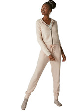 Pantalones de chándal para mujer Lucky Brand beige nube jersey gofre pierna cónica talla XS