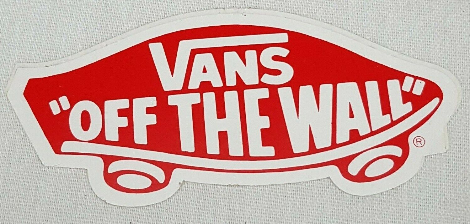 VANS Off The Wall Red Skateboard Sticker eBay