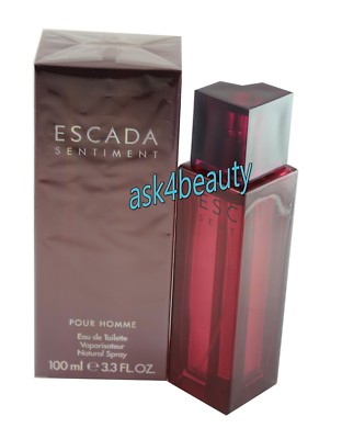 Escada Sentiment By Escada 3.4oz/100ml Edt Spray for Men New In Box