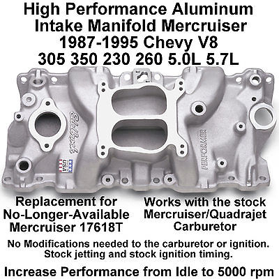 Mercruiser Intake Manifold Chevy V8 305 350 t High Performance Aluminum Ebay