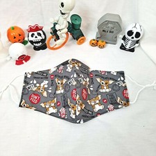 Handmade face mask Adult size, Unisex, Nose Wire, Halloween Gremlins Mogwais