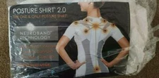 Women's AlignMed Posture Correcting Shirt 2.0 Neuroband Technology White XL Zip