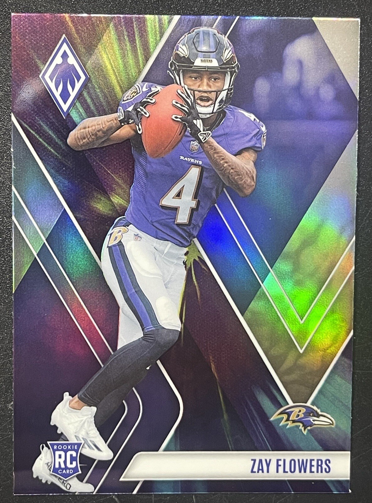 2023 Panini Phoenix Zay Flowers RAVENS Color Burst RC No. 108 SSP