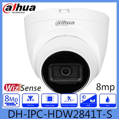 Dahua IPC-HDW2841T-S 8MP  IR PoE Built-in Mic H.265+ SMD Plus WizSense IP Camera