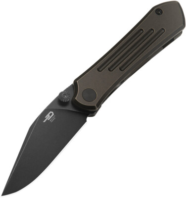 Bestech Knives Icarus Framelock Black & Bronze Titanium Folding Knife KT2302B