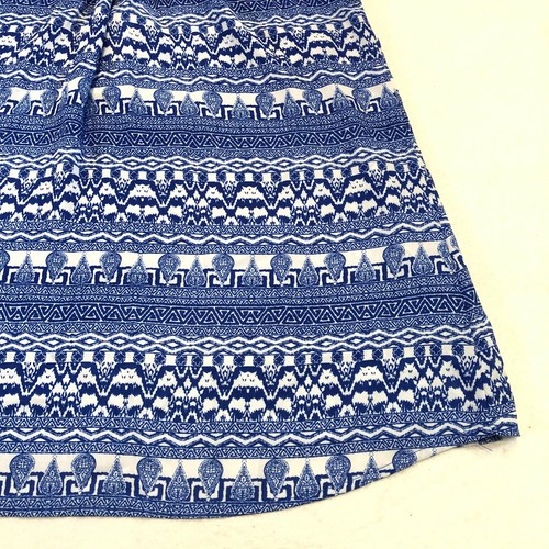 New Pink Republic Kohl's Aztec Blue and White Wide Strap Henley Tank Top Size S - Picture 11 of 11
