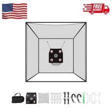 10 x 10 x 10 FT Golf and Baseball Practice Cage, Durable Polyester Netting