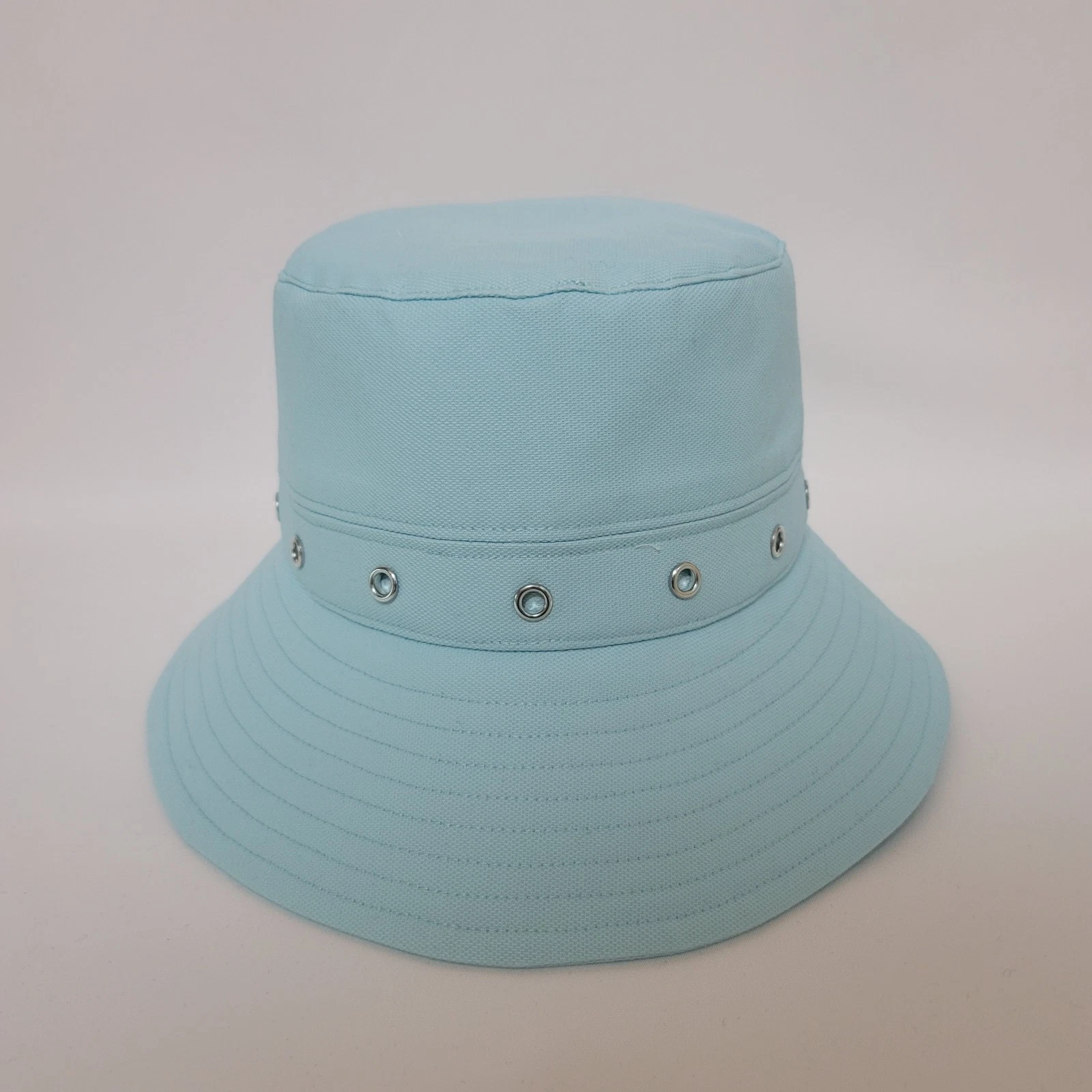 Womens Bucket Hat In Aqua Blue with Eyelet Hat Band, Sun Hat, Sun Visor