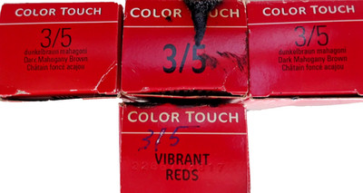 Wella Color Touch Intensiv-Tönung VIBRANT REDS 3/5 DUNKELBRAUN MAHAGONI 4 X 60ml