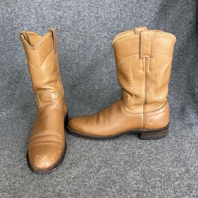 VTG Justin Roper Boots Women's AA NARROW Brown Leather Cowboy