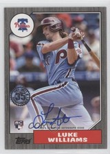 2022 Series 1 1987 Topps Baseball Black 157/199 Luke Williams #87BA-LWI Auto n1u
