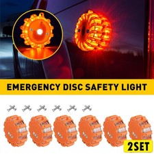 12x LED Road Flares Disc Safety Light Flashing Beacon Roadside Warning