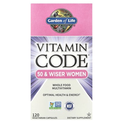 Vitamin Code , Whole Food Multivitamin For 50 & Wiser Women, 120 Vegetarian