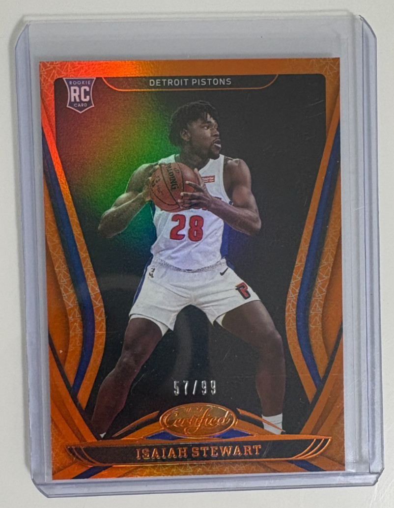 2020-21 Certified Mirror Orange 57/99 Isaiah Stewart #185 Rookie RC