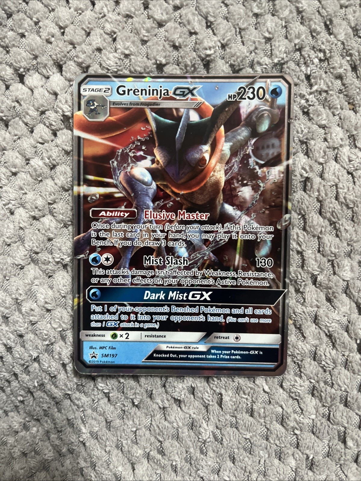Greninja GX SM197 Holo Pokemon Card