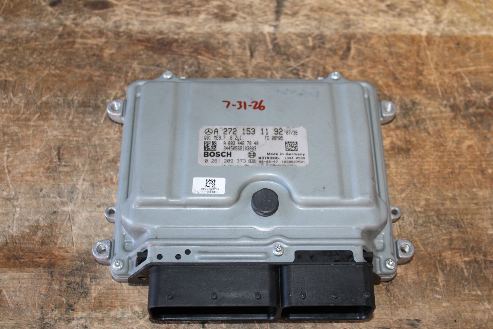 2007-2009Mercedes ML350 R350  ECU ECM PCM Engine Control Module  A 272 153 11 92
