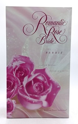 1995 Romantic Rose Bride Porzellan Barbie Puppe / Limited Edition / Mattel 14541