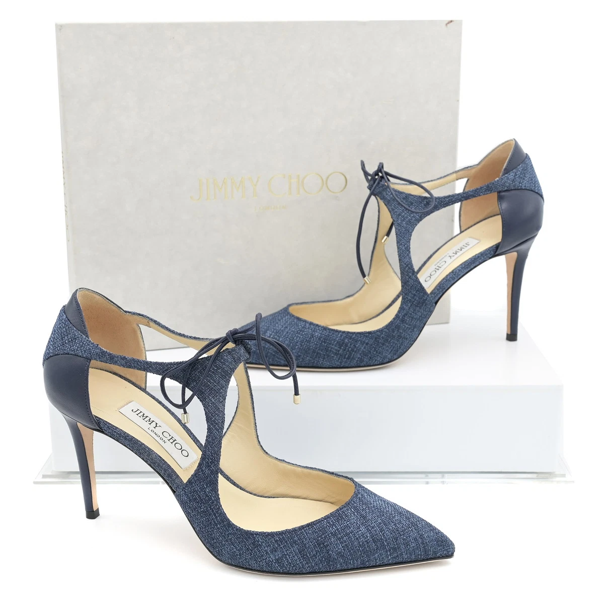 Jimmy Choo Lace Up High (3-3.9 in) Heel Height Heels for Women for