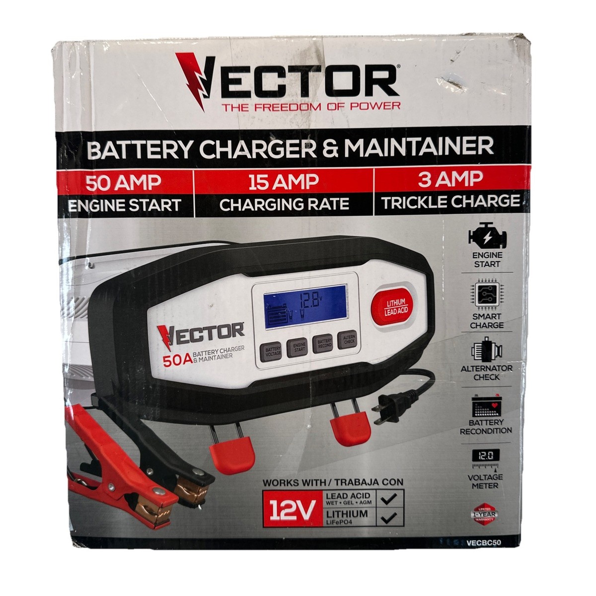 HTRC Caricabatteria auto 12 V/15 A & 24 V/10 A, caricabatterie per