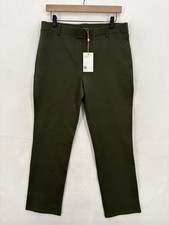 Quince Ultra-Stretch Ponte Straight Leg Pants Womens Large Petite Olive Work NWT