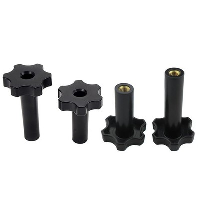 Soft Ice Cream Machines Screw Nuts, M8, 2pcs Short + 2pcs Long, Black, ABS Pl...