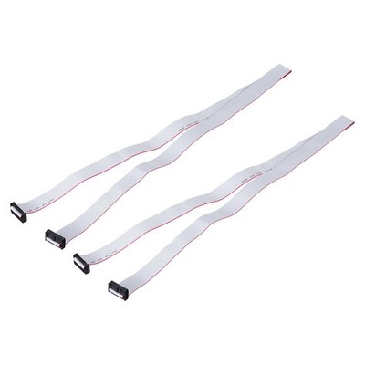 IDC Flat Ribbon Cable 2.54mm Pitch 23mm Width 100cm Long 18 Pin FC/FC 2 PCS